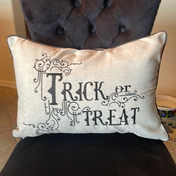 Surefit Other - NWOT Surefit Embroidered “Trick Or Treat”Halloween Accent Pillow